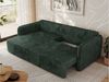 L-förmiges Ecksofa mit Armlehnen, für das Wohnzimmer, Schlaffunktion und Bettkästen, Wellenfeder am Sitz, losen Kissen - MESTO - Grün Cord - linke Seite Bild 3