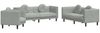vidaXL 3-tlg. Sofagarnitur mit Kissen Hellgrau Samt 3209247 Bild 2