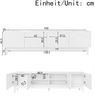 TV-Schrank 169x34x45,5 cm, grifflos mit 4 Türen und stabilen Beinen Bild 5