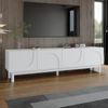 TV-Schrank 169x34x45,5 cm, grifflos mit 4 Türen und stabilen Beinen Bild 4