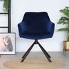 Bronx71 Esszimmerstuhl Samt Furtado 180° drehbar blau - 6er Set Bild 3