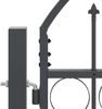 vidaXL Gartentor mit gewölbtem Oberteil Assen Grau 500 x 75 cm Stahl 42008958 Bild 5