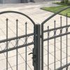 vidaXL Gartentor mit gewölbtem Oberteil Assen Grau 500 x 75 cm Stahl 42008958 Bild 3