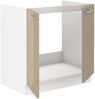 Spülenschrank 80 Lara Cappuccino Hochglanz + Weiß matt Küchenzeile Küchenblock Bild 2