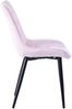 HOMAVO 6er Set 'YZ2' Esszimmerstuhl mit geradlinige Karosteppung, Samt rosa, 53 x 62,5 x 88 cm Bild 3