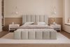 Selsey 'Sarafino' Polsterbett mit Bettkasten und Lattenrost, graubeige, 160x200 cm Bild 2