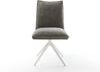 Drehstuhl Lelio-Flex Bouclé Soft Schlamm Kreuzgestell breit Weiß 360° drehbar Wippfunktion Taschenfederkern Bild 2