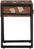 vidaXL Beistelltisch Mehrfarbig 35x35x50 cm Altholz Massiv 4015944 Bild 4