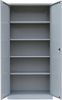 Stahl-Aktenschrank Metallschrank abschließbar Büroschrank Stahlschrank 195 x 92,5 x 60 cm Lichtgrau/Rot 530364 Bild 3