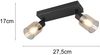 2-flammiger Deckenstrahler CADIZ mit Glasschirmen Amberfarbig, Breite 27cm Bild 4