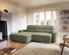 Selsey 'Fando' Ecksofa mit elektrischem Sitzauszug, Ottomane links, Chenille Salbeigrün Bild 3