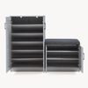 Schuhschrank Løten mit Sitzbank 120x36x97 cm Grau [en. casa] Bild 5