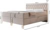 Selsey 'Caresso' Boxspringbett mit Bonellmatratze, Topper, Velours, dunkelblau, 180x200 cm Bild 4