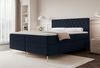 Selsey 'Caresso' Boxspringbett mit Bonellmatratze, Topper, Velours, dunkelblau, 180x200 cm Bild 2
