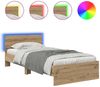 vidaXL Bettrahmen Artisan-Eiche 100 x 200 cm Holzwerkstoff 885788 Bild 2