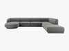 Micadoni Panorama-Ecksofa Miley 6-Sitzer Rechts Samt Bluvel Hellgrau Bild 2