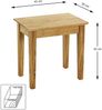 Beistelltisch >54351< in eiche, Massivholz - 43 x 42 x 30 cm (BxHxT) Bild 4