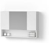 Livinity® Badezimmerspiegelschrank Ronco, Weiß Hochglanz, 80.1 x 55 cm (1-St) Bild 5