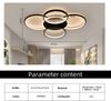 ZMH LED Deckenleuchte Wohnzimmer Dimmbar 70W mit Fernbedienung 5 Ringe Weiß Modern Acryl Bild 3