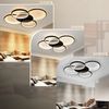 ZMH LED Deckenleuchte Wohnzimmer Dimmbar 70W mit Fernbedienung 5 Ringe Weiß Modern Acryl Bild 2