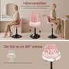 HOMALL Barhocker Höhenverstellbarer, um 360° drehbarer Friseurstuhl Drehstühle (1 St/2 St Barhocker und Schminkstuihle mit doppelter Polsterung, geeignet fur Schminktische, Schlafzimmer, Arbeitszimmer und Esszimmer) Bild 4