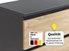 Home Collective Kommode mit 6 Schublade 80, 100, 120, 140 cm breit Holz Schrank (Highboard Anrichte Schlafzimmer Wohnzimmer Flur Büro Organizer), Kommode 120 cm breit Kommode Sideboard, Anthrazit mix Artisan-Eiche Bild 3