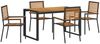 vidaXL Garten Essgruppe 5 pcs Schwarz und Braun Poly-Rattan 3365472 Bild 2