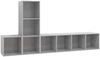 vidaXL 3-tlg. TV-Schrank-Set Betongrau Spanplatte [3079830] Bild 2