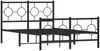 vidaXL Bettgestell mit Kopf- und Fußteil Metall Schwarz 120x200 cm 376242 Bild 3