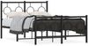 vidaXL Bettgestell mit Kopf- und Fußteil Metall Schwarz 120x200 cm 376242 Bild 2