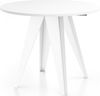 WFL GROUP Esstisch Glory Weiß, Modern Rund Tisch mit pulverbeschichteten Metallbeinen Bild 4