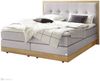 Alba Boxspringbett grau Eiche Massivholz 206cm x 188cm x 125cm Bild 1