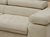 MKS Möbel 'Pablo L-Form' Ecksofa mit Schlaffunktion, verstellbare Kopfstützen, Beige, Schenille glatt, Visco Topper, Links Bild 5