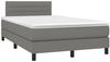 vidaXL Boxspringbett mit Matratze Dunkelgrau 120x200 cm Stoff, Härtegrad: H2 [3140122] Bild 3