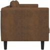vidaXL 3-Sitzer Sofa mit Kissen Braun Kunstleder Wildleder-Optik 372651 Bild 5