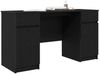 vidaXL Schreibtisch mit Regal Schwarz Eichen-Optik 140 x 49 x 76 cm 3328508 Bild 3