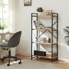 Standregal Skørping 125x65x30 cm Schwarz/Eicheoptik [en. casa] Bild 3
