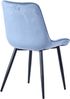 HOMAVO 2er-Set 'YZ1' Esszimmerstuhl mit Metallgestell, Samt blau, 53 x 62,5 x 88 cm Bild 4