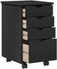 vidaXL Rollschrank Schwarz 34 x 39 x 56 cm Massives Kiefernholz 42028343 Bild 4