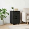 vidaXL Rollschrank Schwarz 34 x 39 x 56 cm Massives Kiefernholz 42028343 Bild 3