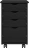vidaXL Rollschrank Schwarz 34 x 39 x 56 cm Massives Kiefernholz 42028343 Bild 5
