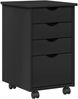 vidaXL Rollschrank Schwarz 34 x 39 x 56 cm Massives Kiefernholz 42028343 Bild 2