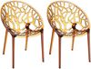 2er SET Stapelstuhl CRYSTAL, gold Bild 2