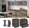 Küchenunterschrank R-Line Edelgrau 60 cm mit Schubladen, AP Marmor Vicco Bild 4