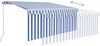 vidaXL Markise Manuell Einziehbar mit Rollo 3x2,5 m Blau und Weiß 3069256 Bild 4