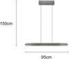 LED Pendelleuchte EMERSON höhenverstellbar & dimmbar, Silber, Breite 95cm Bild 4