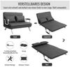 HOMCOM Schlafsofa Zweisitzer mit Bettfunktion, Einzelbett mit Kissen, Schlafsessel 1 Teile, für Wohnzimmer, Grau Bild 3