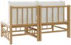 vidaXL 2-tlg. Garten-Lounge-Set mit Cremeweißen Kissen Bambus 362298 Bild 5