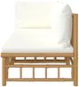 vidaXL 2-tlg. Garten-Lounge-Set mit Cremeweißen Kissen Bambus 362298 Bild 4