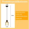 Nettlife Pendelleuchte Esstisch Vintage E27 Schwarz 1/3 Flammig Glas Industrial Hängeleuchte, Höhenverstellbar, ohne Leuchtmittel, Pendellampe für Wohnzimmer Hotel Büro Bild 3